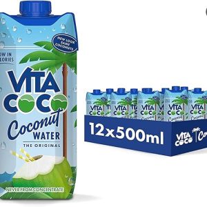 Vita Coco Original Coconut Water Multipack 1L x 6, Packed With Electrolytes, Gluten Free, Full Of Vitamin C, Good Source Of Potassium, Low-Calorie Electrolyte Drink, Thirst Quenching Refreshment