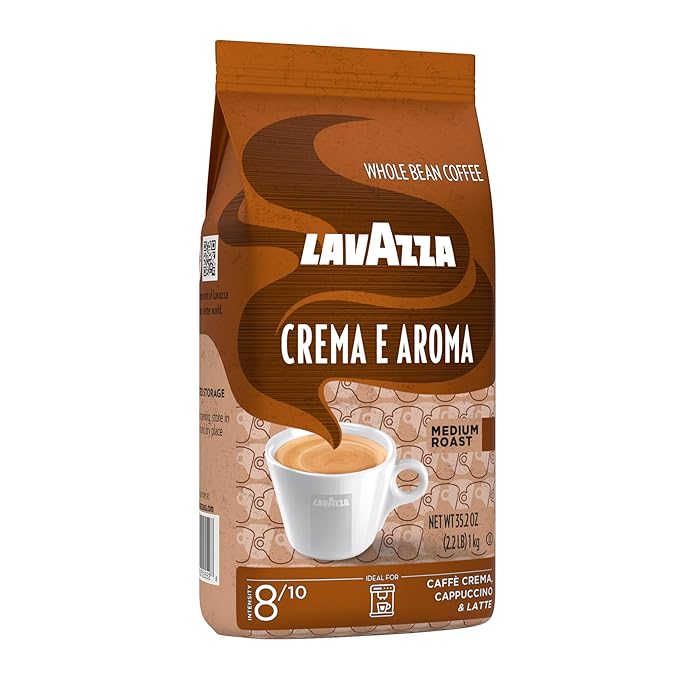 Lavazza Crema E Aroma Whole Bean Coffee Blend, 2.2-Pound Bag , Balanced medium roast with an intense, earthy flavor and long lasting crema, Non-GMO - Image 2